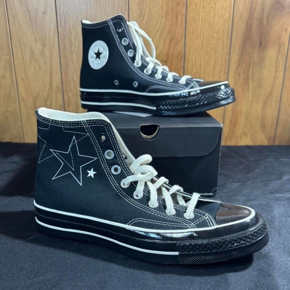 Black and white  Star Converse‎ Hi trainers Size 10 Womens